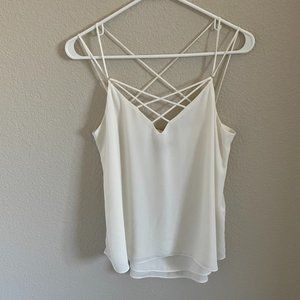 Express strappy tank, small, white